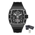 MEGIR Brand Automatic Movement Watch for Men Tonneau Design Fashion Waterproof Stainless Steel Case Mechanical Wristwatch Montre Homme 8604
