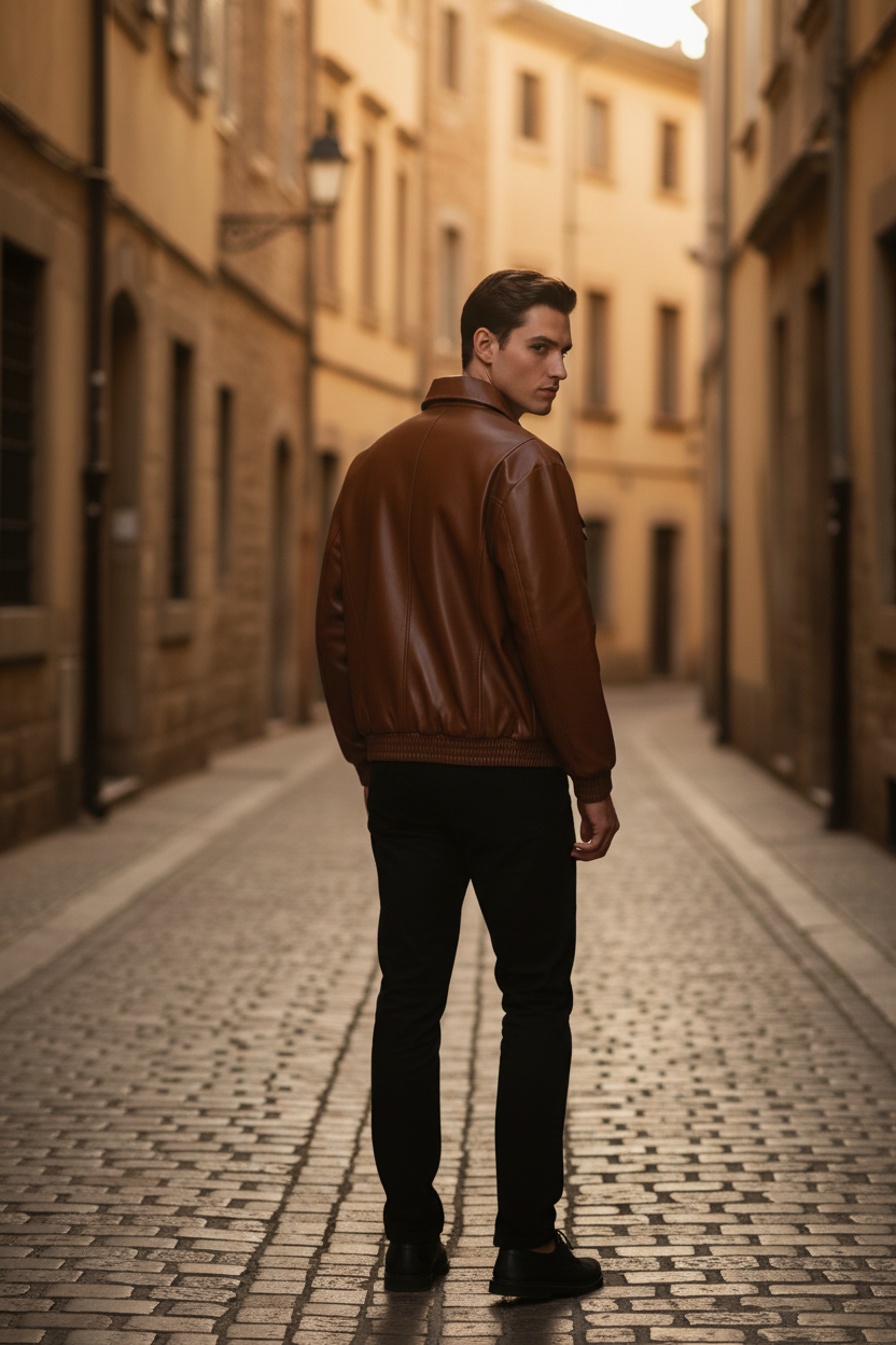 Costas rua europeia marrom