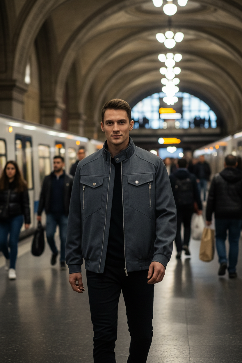 Metrô europeu cinza