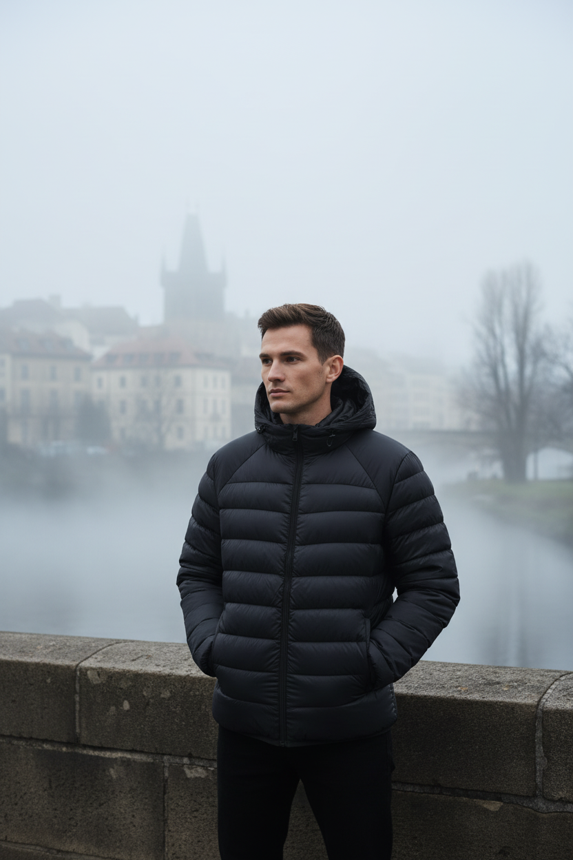 Ponte névoa inverno puffer