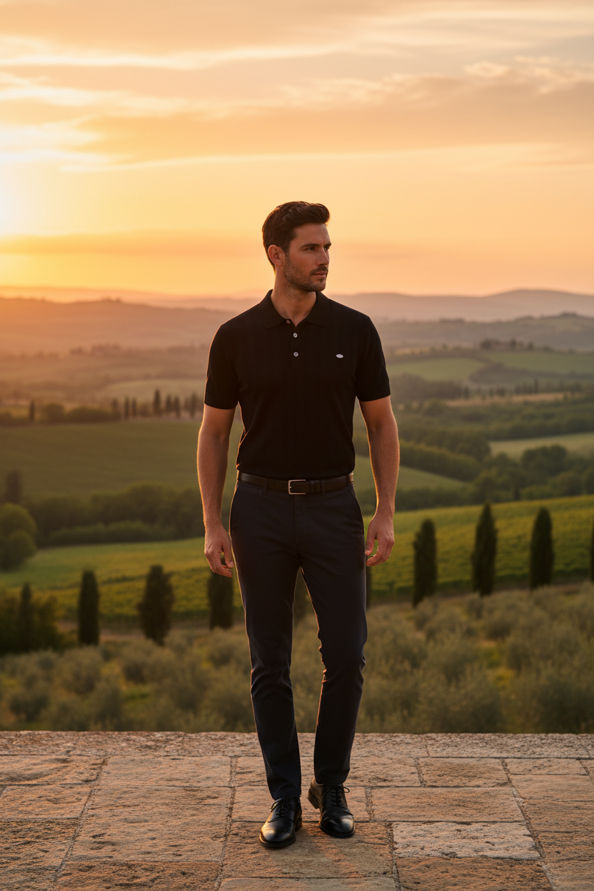 Toscana pôr do sol preto